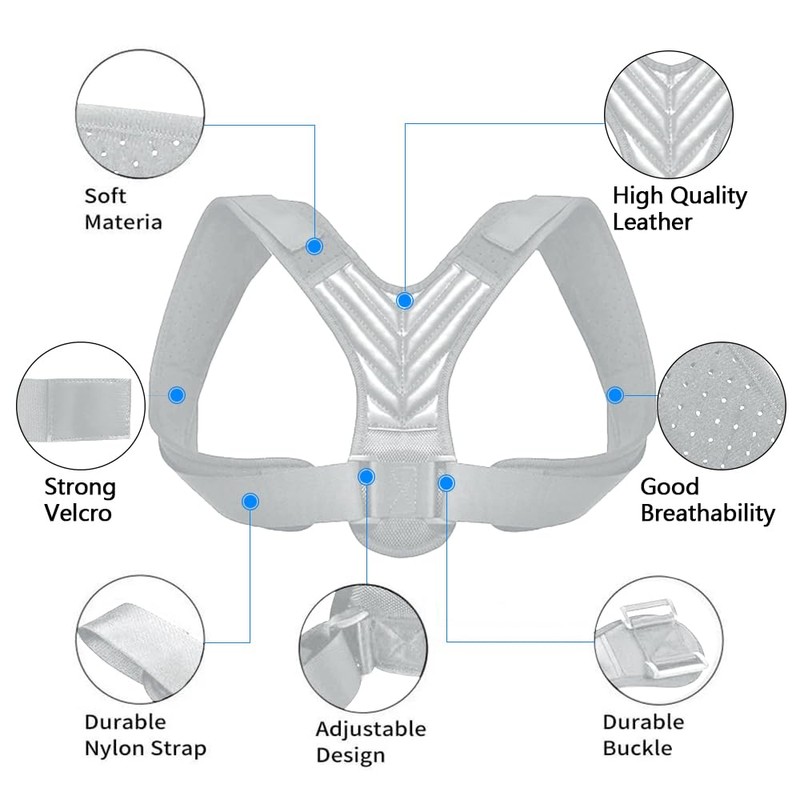 FDEETY Back Straightener Back Support Belt Adjustable Straight Posture Trainer