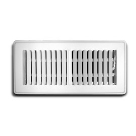 Truaire C150MWT 04X10(Duct Opening Measurements) Supply Grille Floor Register, 4-Inch x 10-Inch, White-Powder Coated