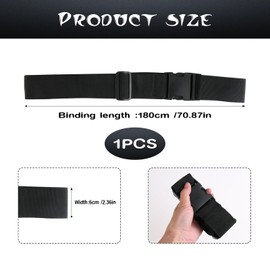 Wheelchair Adjustable Buckle Strap,1.7m/66in Long Lap Strap Waist Belt,Bands Restraints Leg Chest Geriatric Armchair,Safety Nylon Armchair Belt Suitable for Child Kid Infant Pushchair Stroller