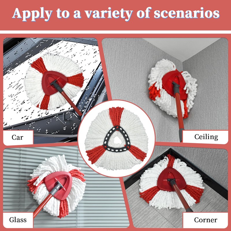 Mop Cloth, Replacement Mop Heads Microfibre Compatible with Vileda 2
