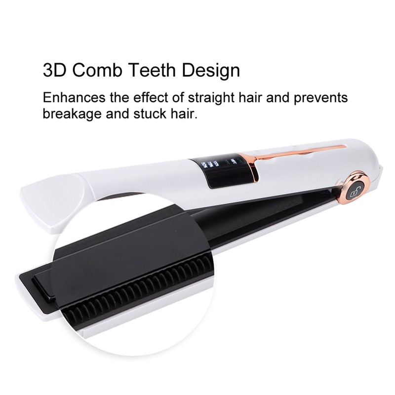 Professional USB Charging Mini Electric Hair Straightener Curler Cordless Hair