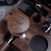 KNODOS 51mm Espresso Distribution Tool Walnut Coffee Distributor Adjustable Depth