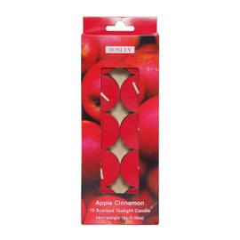 Hosley 120 PCs Bulk Pack Apple Cinnamon Fragrance Highly Scented Tea Light Candle. Ideal for Wedding Church Vigil Emergency Lanterns Spa Aromatherapy Party Reiki Candle Garden