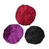 Baluue 3pcs Wide Brim Elastic Sleeping Caps for Women Bonnet