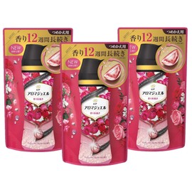 Lenor Happiness Aroma Jewel Beads, For Scenting Clothes, Antique Rose & Floral Refill, 14.5 fl oz (415 ml) x 3 Packs
