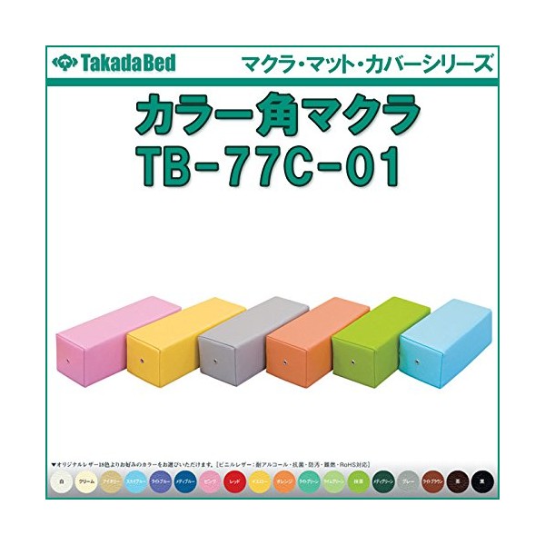 Takada Bed TB-77C-01 Color Square Pillow, Cream
