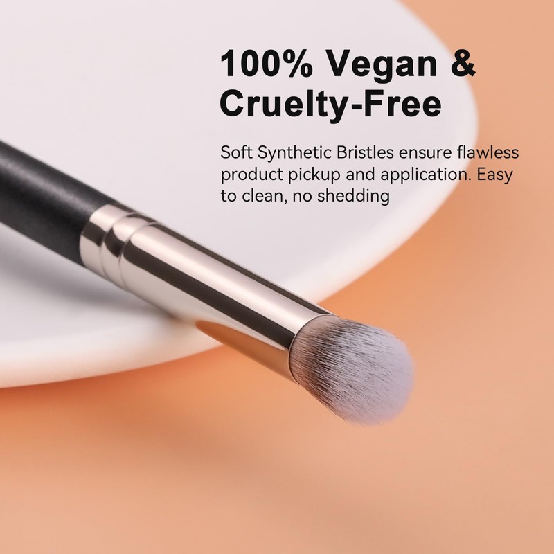 TEOYALL Eyeshadow Blending Brush, Soft Dense Synthetic Bristles Crease Brush