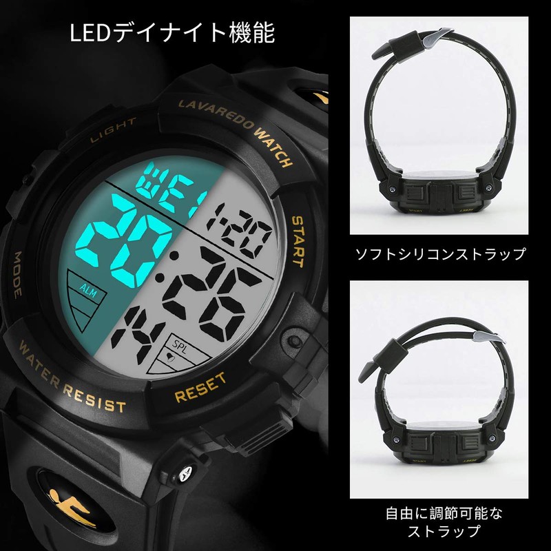 Men’s Digital Sport Watch, Water Resistant to 164.0 Feet (50