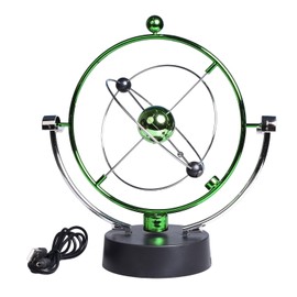 ThinkTop Educational Physics Mechanics Science Toy Kinetic Art Milky Way Orbital Gadget Perpetual Motion Gizmos Home Office Desk Decoration (Green)