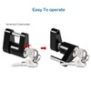 CZC AUTO Black Trailer Hitch Coupler Lock, Dia 1/4 Inch,