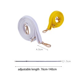 PU Adjustable Shoulder Strap, Leather Shoulder Strap Wide 1.45 cm Bag Strap Long 140 cm Bag Straps, Replacement Bags Strap Shoulder Strap Accessories for Crossbody Bag, Shoulder Bag, Beige