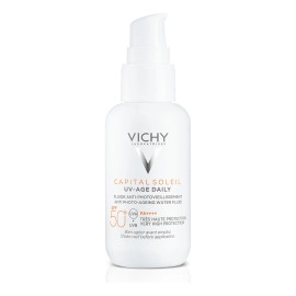 Vichy Capital Soleil UV-Age Daily Protector Solar Para Rostro y Cuello Ultra Fluido Anti Edad Fps 50+ 40Ml