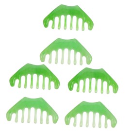 GLEAVI 6 pcs eight tooth comb massage comb guasha scraping massager hair massage comb Scraping Comb stone mutitool Board scalp massager Scraping Massage Tool jade beeswax comb