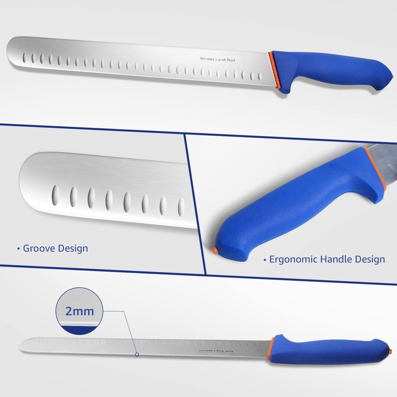 DRAGON RIOT Carving Knife Set for Meat 6 Inch Curved