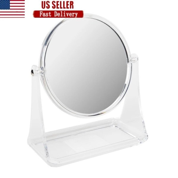 Unbranded Double-Sided Vanity Mirror 360 Degree Rotating Magnifying Mirror W/