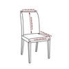 madeokoltd Stretch Chair Seat Covers, Removable Slip Covers for Dining,