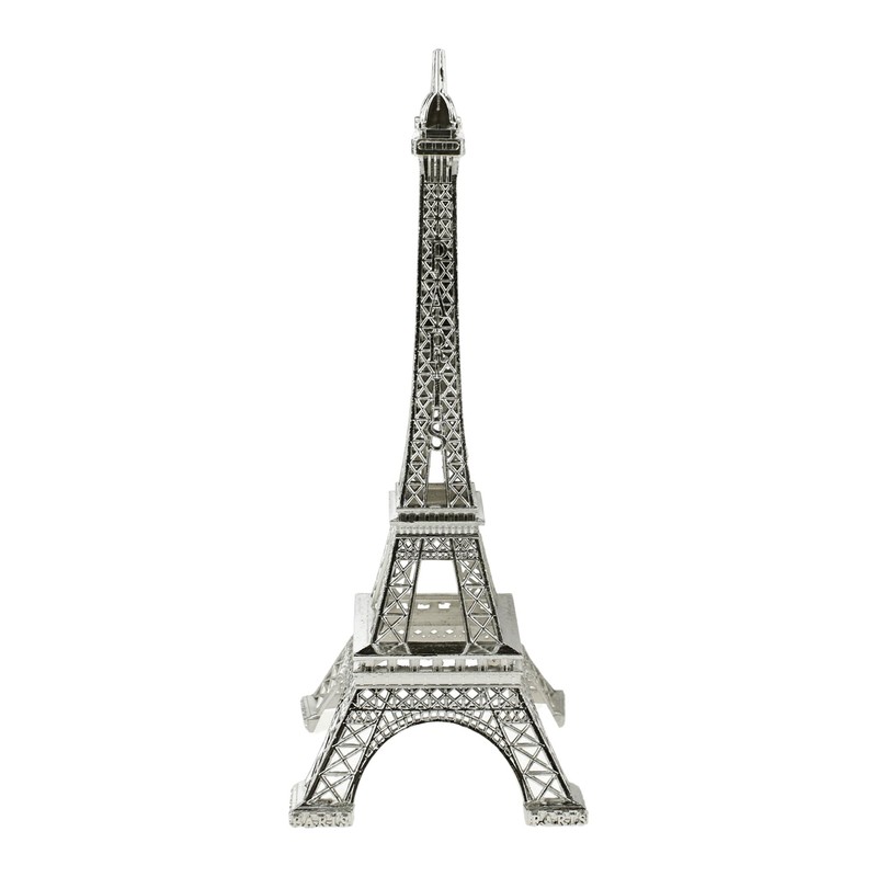 Homeford Metal Eiffel Tower Paris France Souvenir, 6-inch, Silver