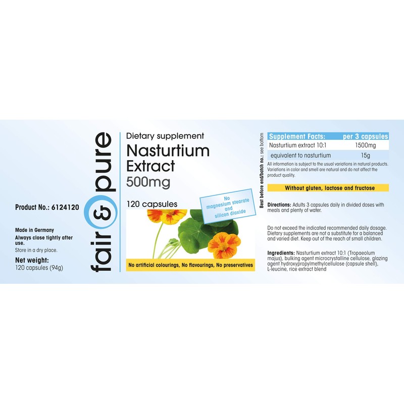 Fair & Pure® - Nasturtium Extract 500 mg - 10x