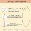 Tomovely Big Gold Hoop Earrings for Women Girls,Dainty 14k Gold