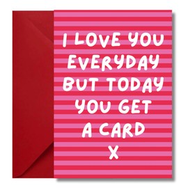 LimaLima Anniversary Card For Him & Her I Love You Everyday Also Perfect For Valentine's
