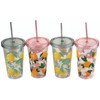 Gem Imports Plastic Transparent Drinking Tumbler Cups with Lid &