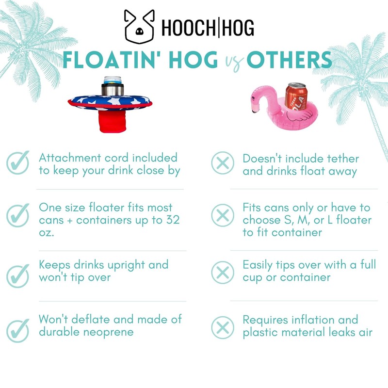 Hooch Hog Floating Cup Holder, Can Holder & Beer Holder