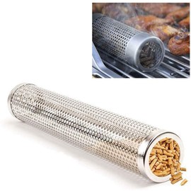 VICMAT BBQ Smoking Tube Made of 304 Stainless Steel Cold Smoke 30.5 cm, Accessories for Gas Grill and Charcoal Grill - Smoker Box, Pellet Smoker