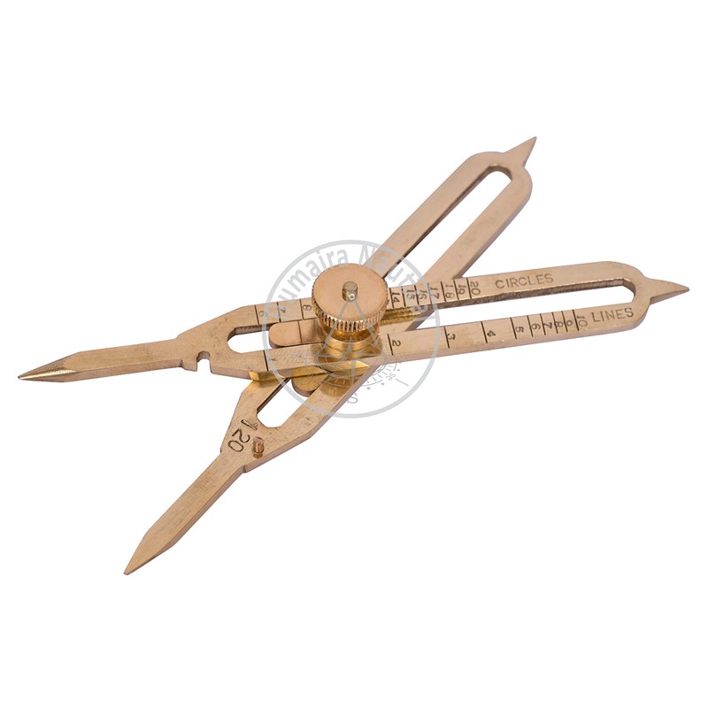 Humaira Nautical Proportional Divider Drawing Tool Scale Divider, Solid Brass