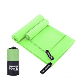 Tuechilles Microfibe Sports Towels Quick Dry Towel Lightweight Microfiber Travel Towels w/Bag - Fast Drying Towel Set, for Beach, Gym, Sports, Yoga & Swim Use, Light green30x60 inch(1Pcs)