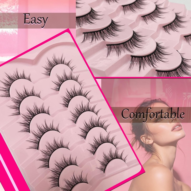 Natural-looking Manga Eyelashes for Fancy Dress & Everyday, False Eyelashes,