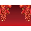 Haoyiyi 8x6ft 2025 Chinese Happy New Year Backdrop Red Lanterns