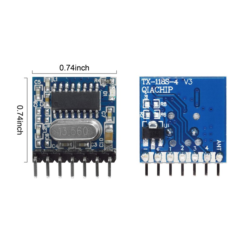 QIACHIP RX480e 433mhz RF Wireless Transmitter and Receiver Module Kit