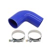 Jecoupoon F04-6006 90° Elbow Hose Silicone Rubber w/Clamps Compatible with