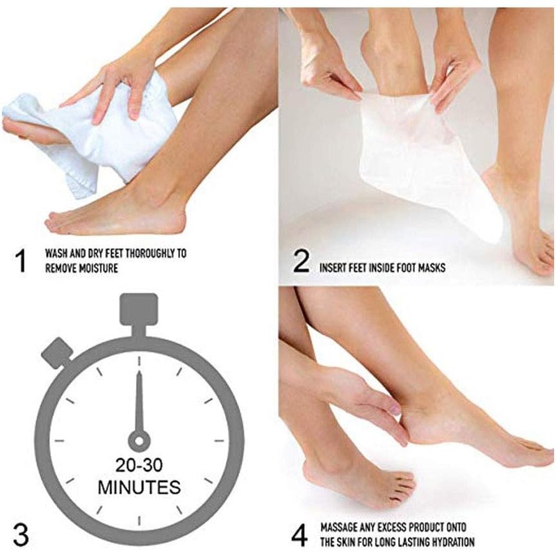 Pure Radiance by CALA Moisturizing Foot Masks 3 Pairs.