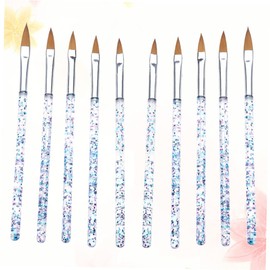 BIUDECO Nail 10pcs Nail Liner Pen Brush Supplies Material for Home Professional