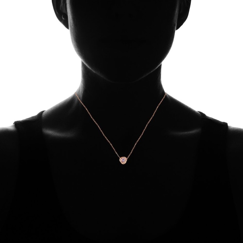 Plata de Ley Chapados en oro rosa imitación Gemstone 6