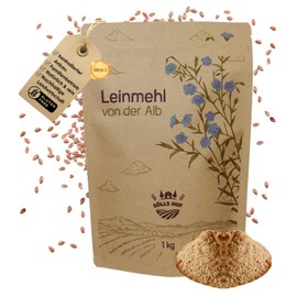 S?lls Hof Goldleinsamenmehl 1kg aus Deutschland - pflanzlich, glutenfrei, ballaststoffreich - ideal fr Low Carb Brot, Keto & vegane Ern?hrung - S?lls Hof