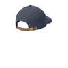 Port Authority Leather Strap Cap,Navy,One Size