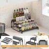 LUHENPING 4 Tier Spice Rack Organizer for Cabinet - Black