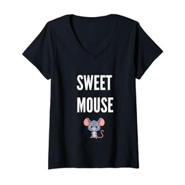 Cute Mouse Pet Name Girlfriend Sister Gifts Mice V-Neck T-Shirt