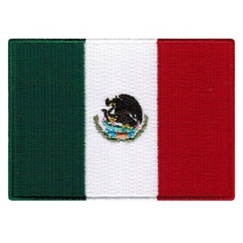 Cypress Collectibles - Mexico Flag Patch - Premium Embroidered Appliqué - North American Country Iron On Patches - Dimensions: 3.5" x 2.5"