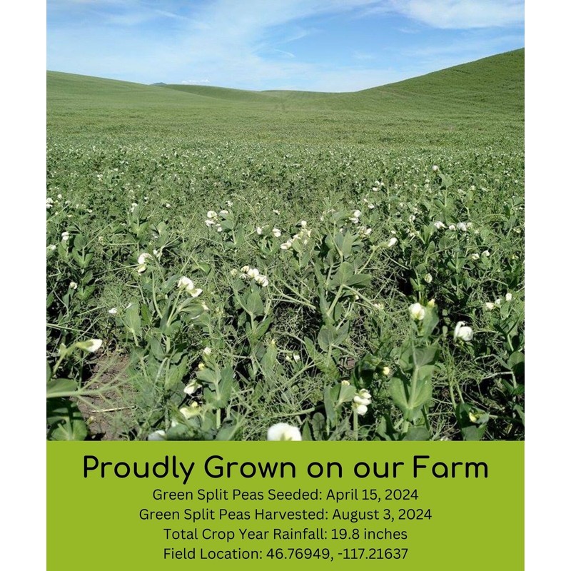 Palouse Brand Green Split Peas 3 lbs Drawstring Bag