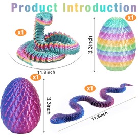 AHEJIOO 3D Dragon Egg Mystical Dragon 3D Dragon Dragon Egg with Dragon, Realistic Children's Toy & Christmas Easter Decoration, Collector's Gift for Adults, Magic Fantasy Design