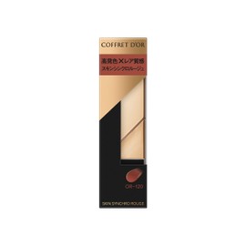 Coffret d'or Skin Synchro Rouge OR-120 Lipstick, Terracotta Orange, 0.1 oz (4.1 g) (x 1)