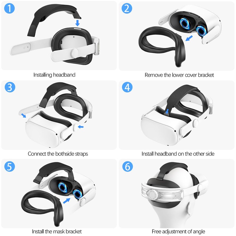 Head Strap for Meta Quest 2 VR Headset Elite Strap