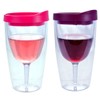 Southern Homewares Red & Pink Lids Wine Tumbler Set, 16oz,