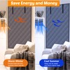 3 Layer 39x63in Thermal Insulated Window Cover for Winter,Roll-Up Insulated