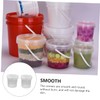 DOITOOL 3Pack Clear Plastic Bucket with Lid and Handle (1L)