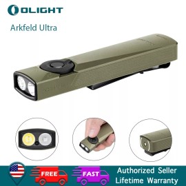 Olight Arkfeld Ultra 1400 Lumen EDC Compact Flashlight Super Bright for Night - Class 3R CW