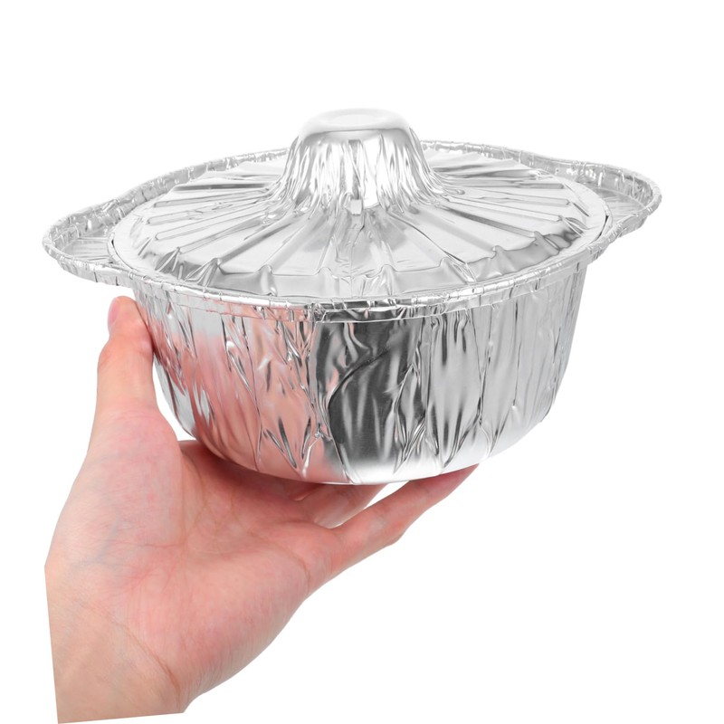Gatuida 6 Pcs Thickened Aluminum Foil Pans with Lids Heavy